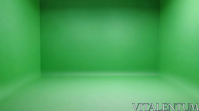 Serene Green Room Abstract