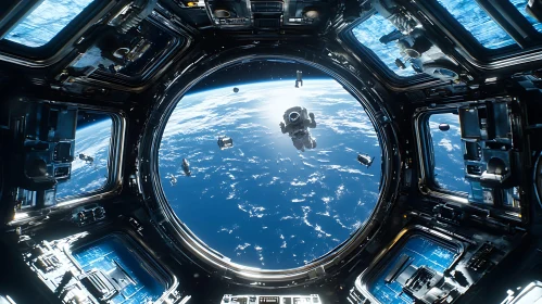 Space Station Window View