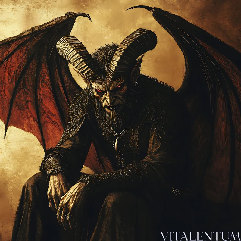 Dark Demon with Red Eyes