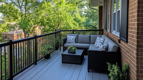 Comfortable Outdoor Living Space with Green View