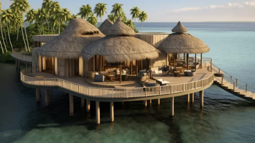 Tranquil Beauty: Floating Island Cottages in the Maldives