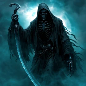 Death Figure with Sword Illustration