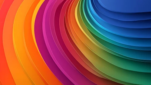 Rainbow Layers Abstract Color Gradients Design