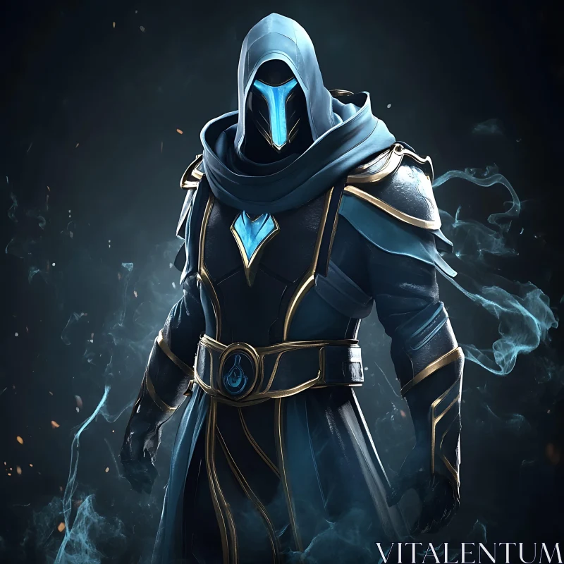 AI ART Hooded Sci-fi Warrior Character Design