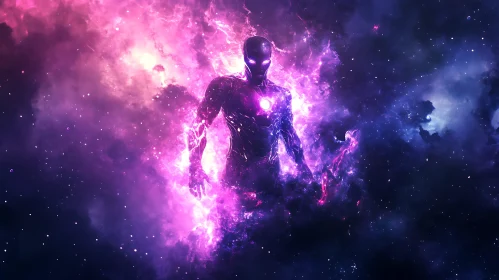 Nebula Figure in Cosmic Radiance