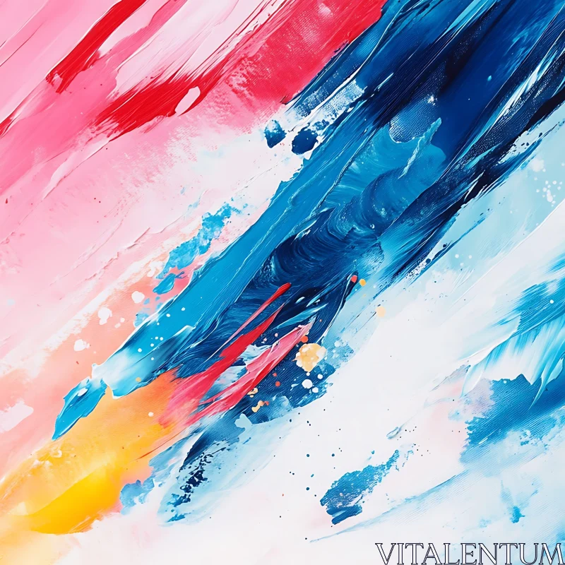 Energetic Colorful Abstract Art AI Image