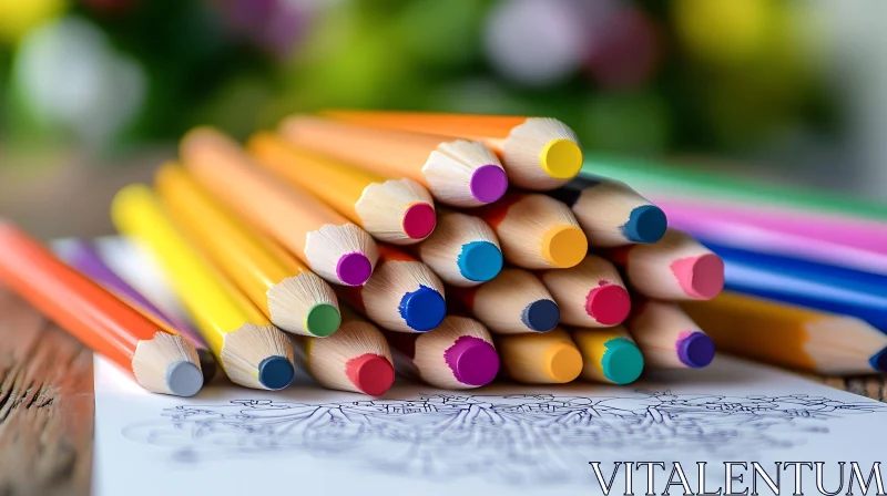 Vibrant Colored Pencils for Drawing AI Image