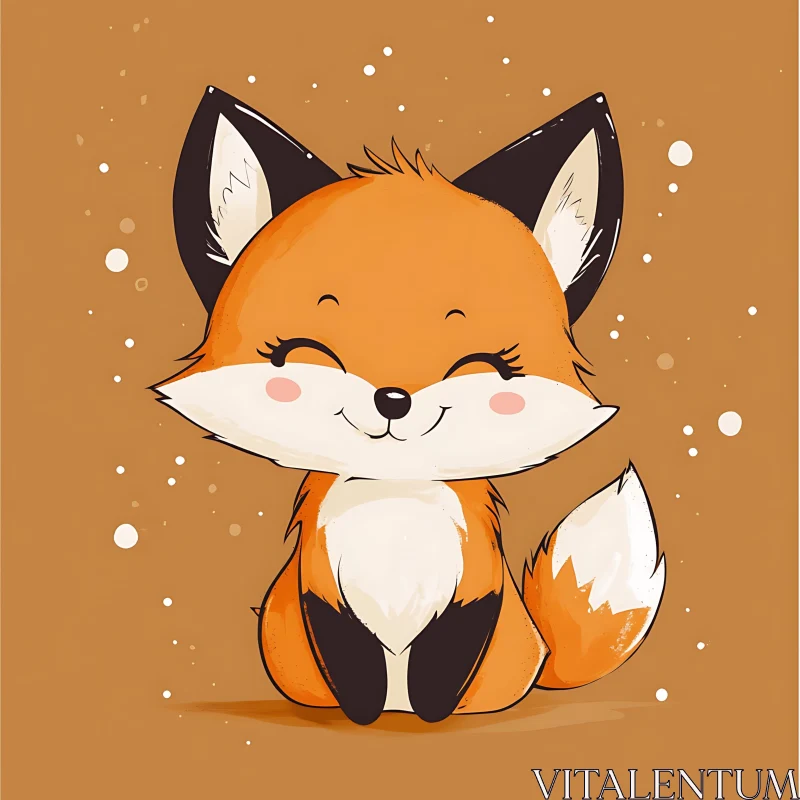 Smiling Fox Art AI Image