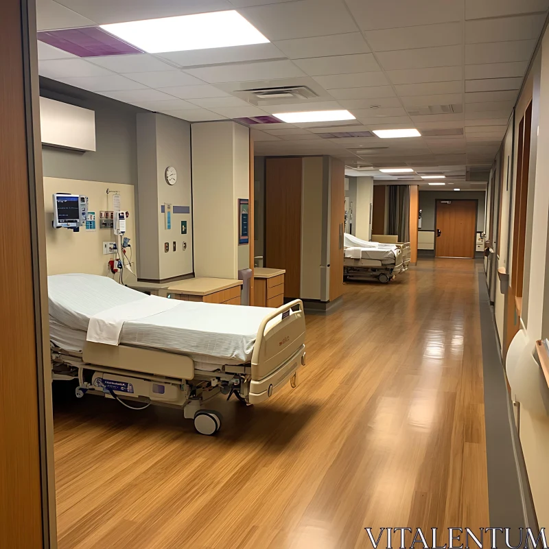 AI ART Empty Hospital Corridor View