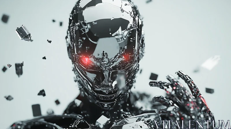 Metallic Cyborg AI Image