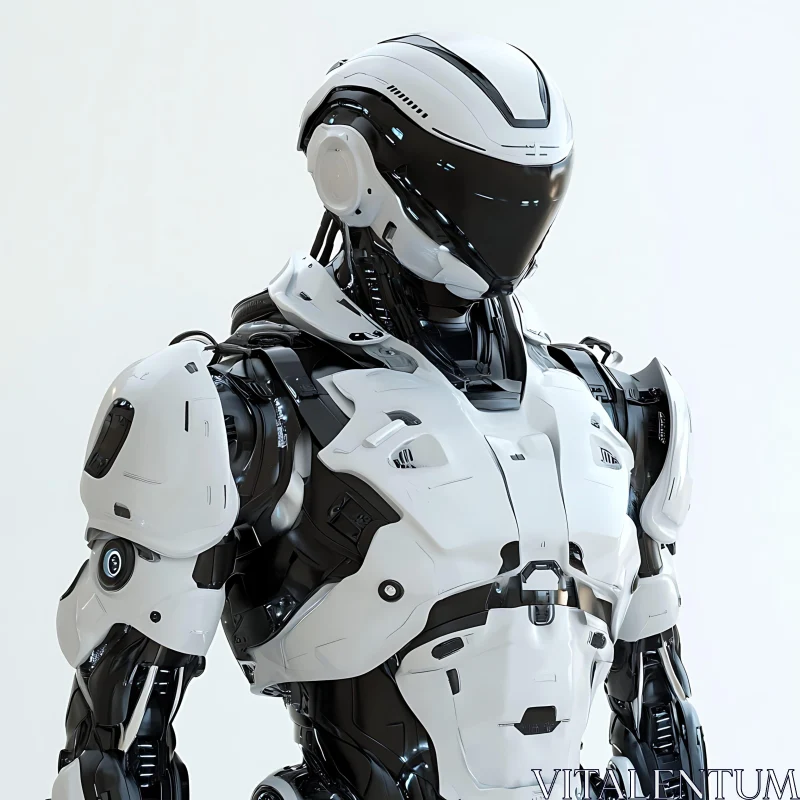 Futuristic Humanoid Cyborg with Advanced Armor AI Image