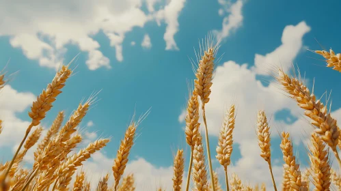 Wheat Stalks and Sky