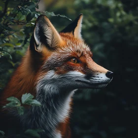 Red Fox in Greenery - Animal Close-Up