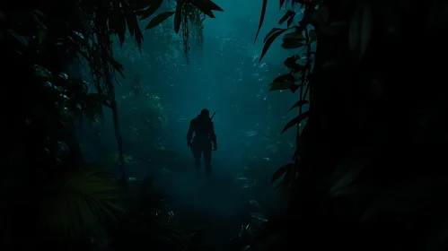 Silhouette in Jungle's Embrace