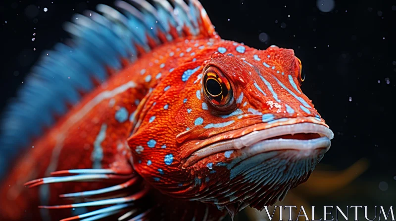 Vividly Colored Exotic Fish in Striped Patterns AI Image