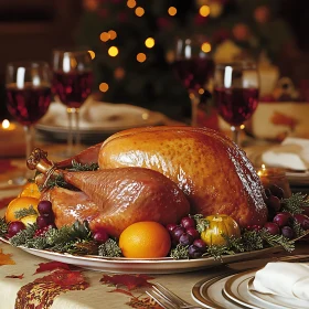 Holiday Turkey Dinner with Wine
