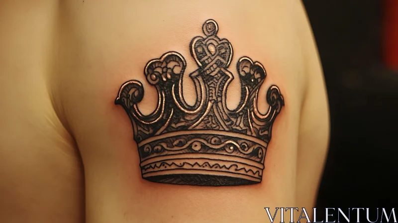 Ornate Crown Body Art AI Image