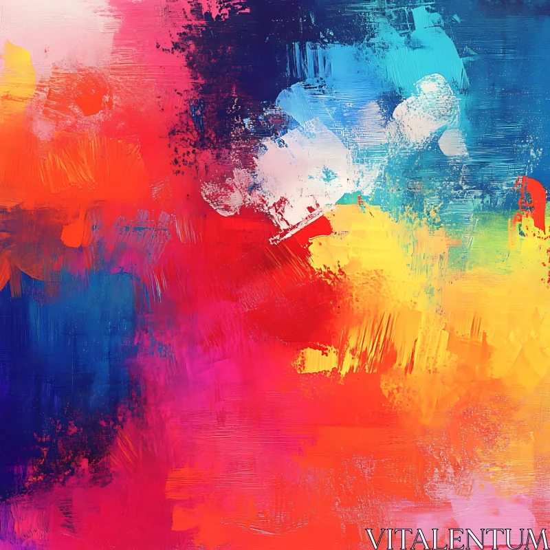 Colorful Expressionist Painting AI Image