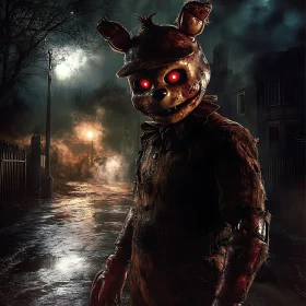 Sinister Puppet on a Dark Street