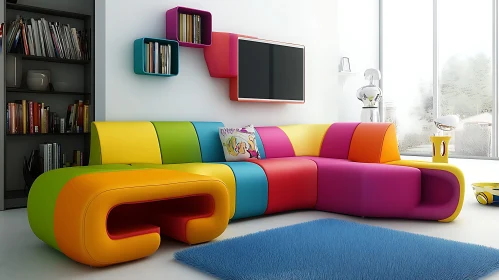 Brightly Colored Room Design