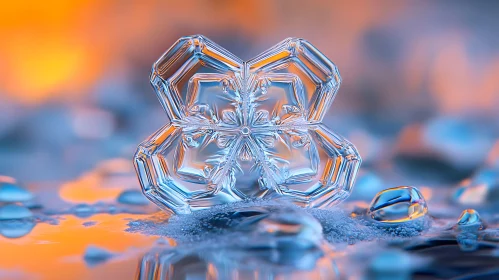 Intricate Snowflake Macro Photography