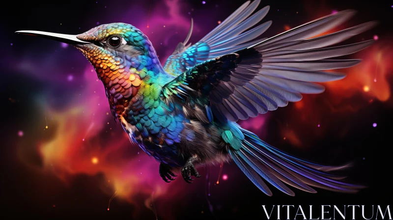 Colorful Abstract Hummingbird Artwork Wallpaper for Mobile AI Image