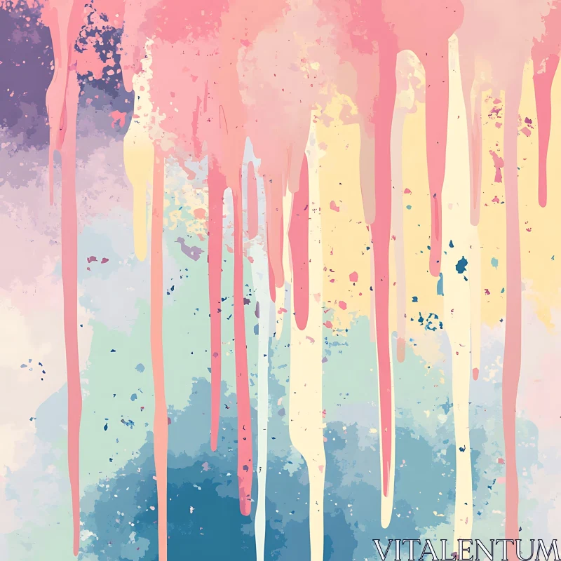 Flowing Pastel Colors AI Image