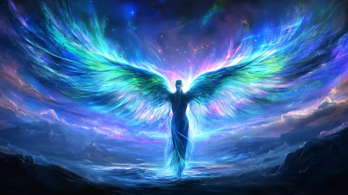 Radiant Angel in Cosmic Landscape