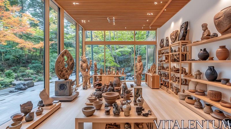 AI ART Artifact Gallery with Garden View