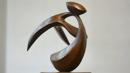 Modern Bronze Abstract Sculpture