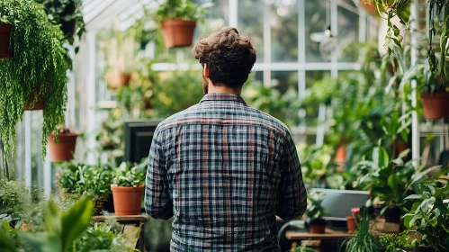 Greenhouse Serenity: A Moment of Reflection