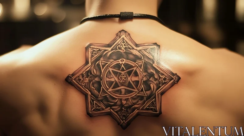 Artistic Geometric Tattoo Design AI Image