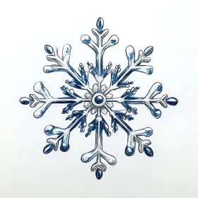 Frozen Winter Snowflake Art