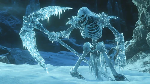 Frozen Death: An Ice Skeleton Portrait