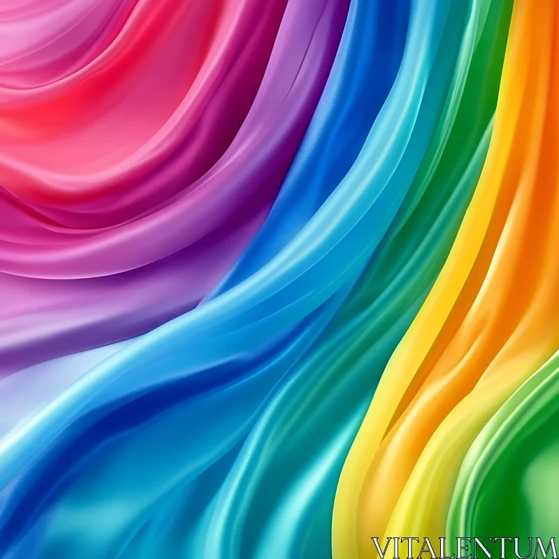 Rainbow Gradient Color Swirl AI Image