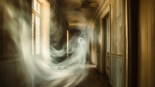 Spectral Hallway: A Mysterious Interior