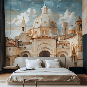 Bedroom Interior with Classic Building Art