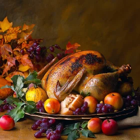 Roasted Turkey with Autumnal Garnishes