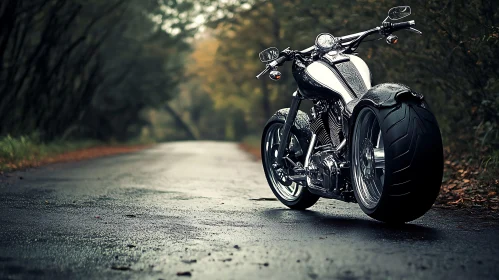 Bike on wet road