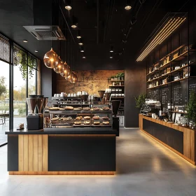 Modern Cafe Design with Pastry Display