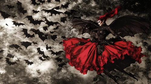 Gothic Vampire in Flight