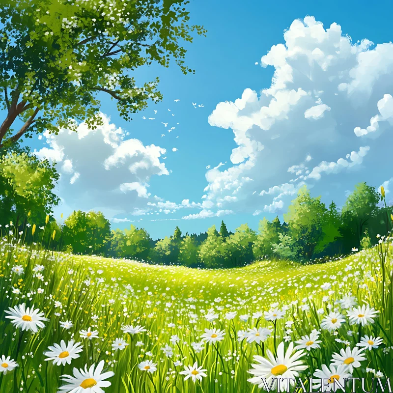 AI ART Blossoming Meadow: A Summer's Day Dream