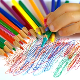 Creative Child Art with Colored Pencils