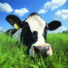 Peaceful Cow Portrait