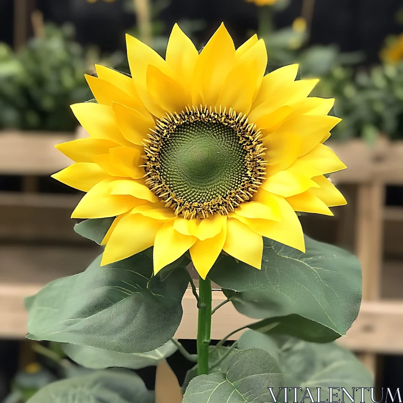 Radiant Sunflower Close-Up AI Image