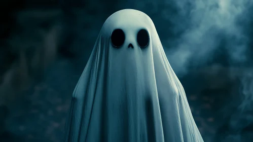 Ghostly Figure in White Sheet