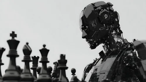 Monochrome Robot Chess Mastermind