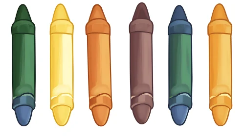 Assorted Crayons Illustration