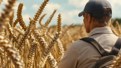 Man in Wheat Field