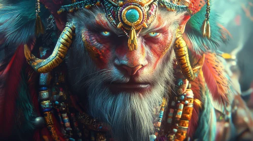 Ornate Fantasy Character Close-Up